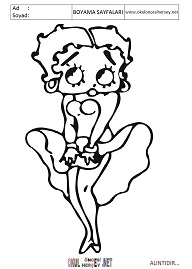 betty-boop boyama sayfaları
